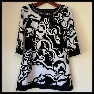 EUC WHBM Jeweled Neckline Top